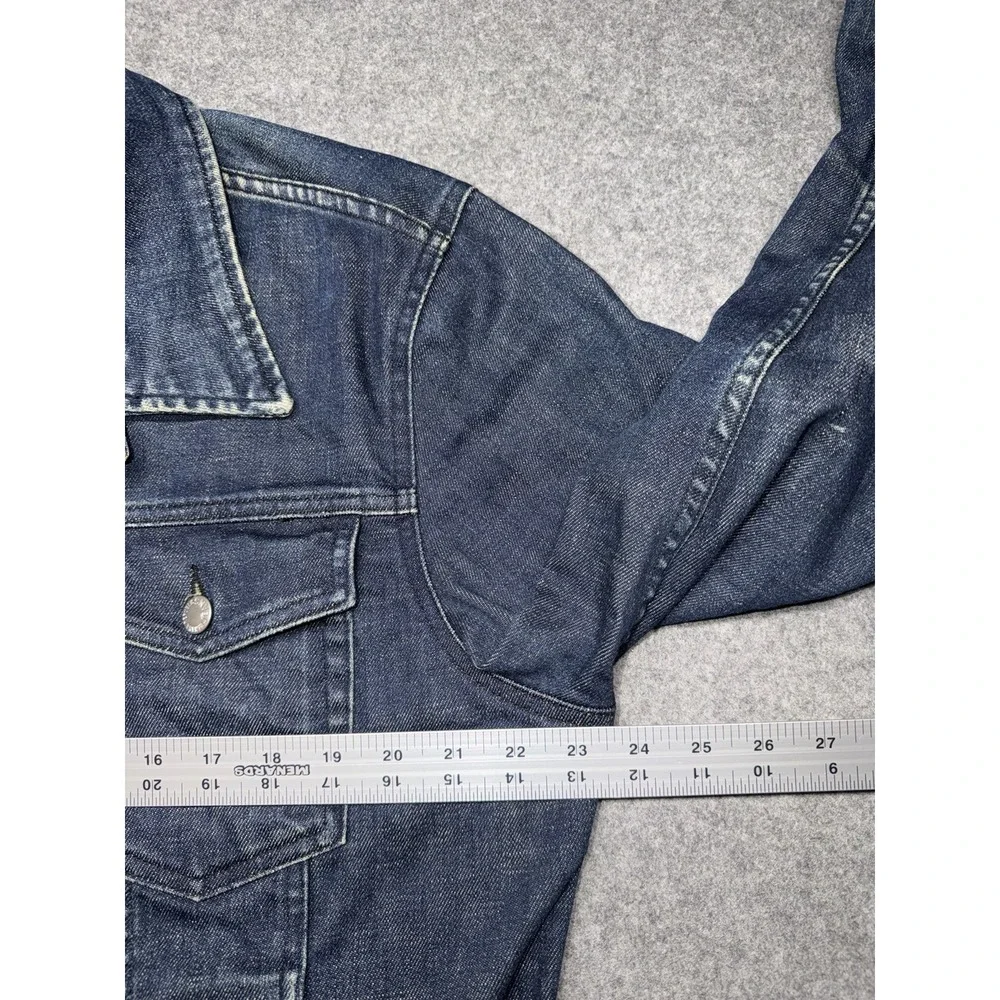 Banana Republic Fremont Denim Trucker Jean Jacket Mens Large Dark Wash Retro